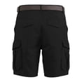 thumbnail image 4 of Fgvctg Mens Shorts Cargo Elastic Waist Casual Stretch Waist Cargo Short Trendy Summer Beach Classic Fit Workout Shorts Plus Size Waistband Pant with Pockets,Black,M, 4 of 5