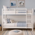 thumbnail image 3 of HH2Home Essentials Campbell Wood Twin over Twin Bunk Bed, White, 3 of 14
