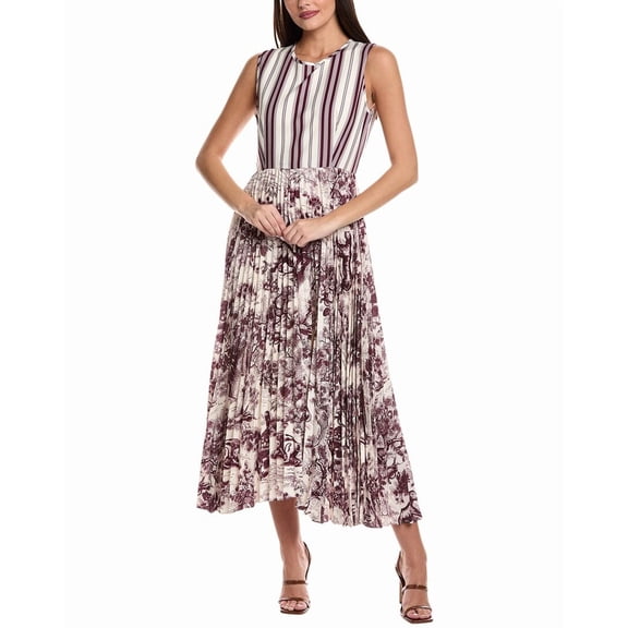 Beulah womens Midi Dress, l, Purple