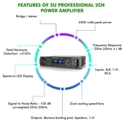 Technical Pro Portable PA System 6000 Watts Continuous Power 2 Channel Audio Power Amplifier