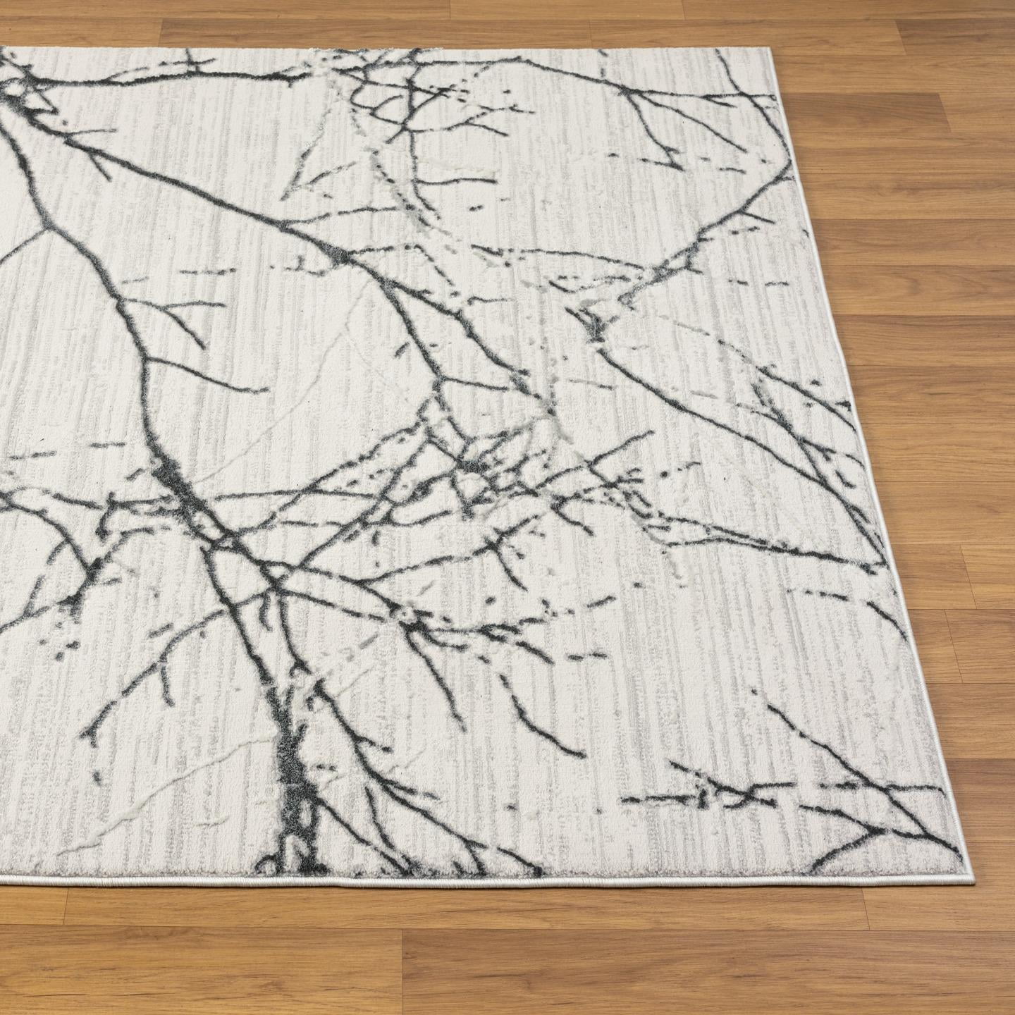 LUXE WEAVERS Modern Abstract Nature Cream Gray 9x12 Area Rug, Non-Shedding Carpet