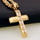 thumbnail image 2 of Collar con colgante de cruz clásica de acero inoxidable y titanio para hombre y mujer, 2 of 6