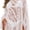 White, variant on Women's Swimsuit Coverup Crochet Sheer Beach Dress Slit Long Sleeve Bathing Suit Cover Up