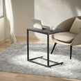 thumbnail image 4 of C Shaped End Table,Side Table TV Tray Table for Sofa,Couch Table,metal frame for Bedroom(Grey), 4 of 7