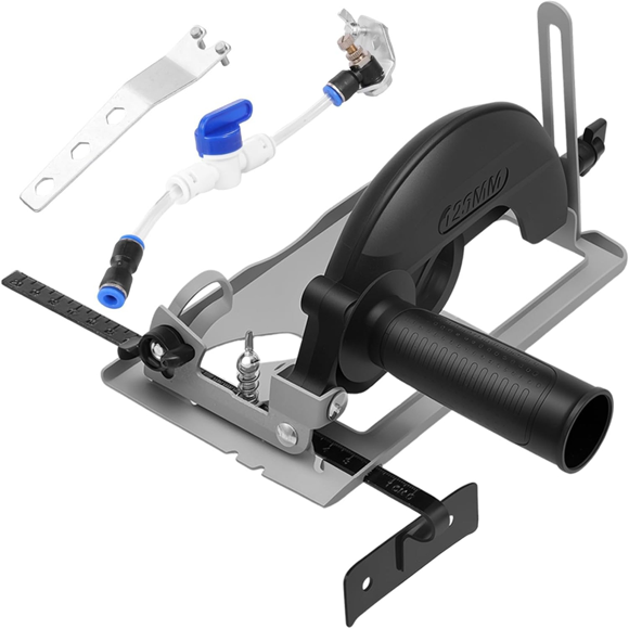 Angle Grinder Stand, 45° Adjustable Angle Grinder Holder Accessories Cover, 0-40mm Cutting Depth, Cutting Bracket,1 x Angle Grinder Cutting Stand 1 x Wrench 1 x Joint