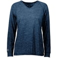 thumbnail image 3 of Holloway Sportswear 2XL Womens Electrify 2.0 V-Neck Long Sleeve Tee Navy Heather 222717, 3 of 4