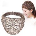 thumbnail image 4 of Elegant Floral Beaded Wide Headbands Fashionable Hair Accessories Plums Blossoms Hollow Hair Bands With Wide Edges Non-slip Headband For Women, 4 of 6