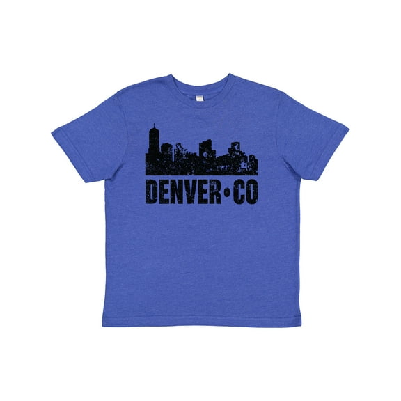 Inktastic Denver Colorado Skyline Grunge Youth T-Shirt