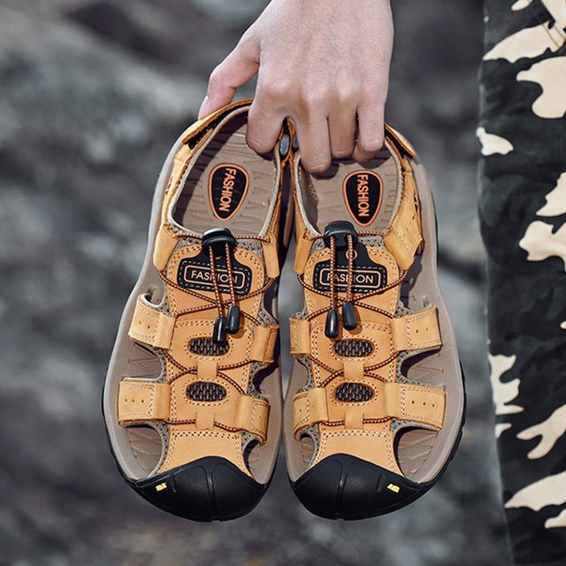 Zapatos Sandalias de verano de playa de hombre transpirables Suministros al aire libre para senderismo (marrón claro 44) Wdftyju Tenis De Mujer Tenis De Hombre