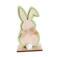 thumbnail image 2 of Baoblaze Easter Bunny Decorations Bookshelf Indoor Office Wooden Bunny Tabletop Decor Green, 2 of 8