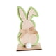 thumbnail image 2 of Adorno decorativo de conejito de Pascua, artesanía, escritorio, pasillo, suministros para fiestas, interior, conejo Verde, 2 of 9