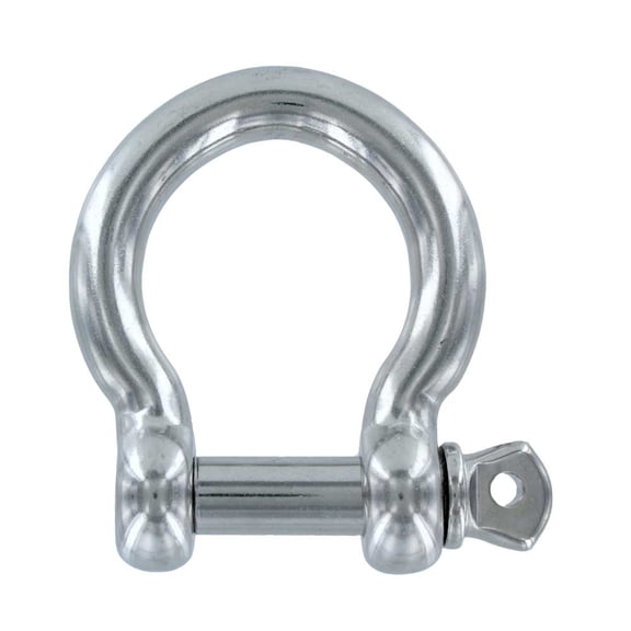 1/4" Stainless Steel Screw Pin Bow Shackle Type 316 - Import