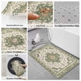 thumbnail image 6 of Sage Green Bath Mat 3 Piece Bathroom Rug Set, Southwest Tribal Antique Boho-Chic Farmhouse Non Slip Bath Rug Contour Mat and Toilet Lid Cover, Absorbent Shower Mats Soft Bath Rugs and Mats Sets, 6 of 8