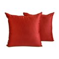 thumbnail image 1 of Fundas de almohada decorativas HomeCentric en color óxido (paquete de 2), 55 x 55 cm (22 x 22 pulgadas), funda de cojín de satén liso para sofá, estilo moderno liso - Satén flameado en color óxido, 1 of 8