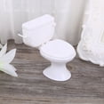 thumbnail image 2 of Miniature Furniture Vintage Bathroom Model White Toilet Baby Pretend, 2 of 7