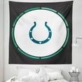 thumbnail image 1 of Rodeo Tapestry, Horseshoe in a Circle Frame Wild West Luck Illustration Print, Fabric Wall Hanging Decor for Bedroom Living Room Dorm, 5 Sizes, Charcoal Grey Sea Green, by Ambesonne, 1 of 1
