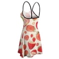 thumbnail image 5 of Strawberry Fruit Watercolor Sweet Elegant Slip Dress Women Korean Kawaii Dress, 5 of 6