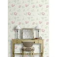 thumbnail image 2 of Floral Mauve, Green, Beige Tulips Wallpaper Roll, 2 of 2