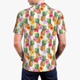 thumbnail image 6 of Wukai Hawaiian Pineapples And Hibiscus Flowers Men’s Polo Shirts,Quick-Dry Athletic Shirt,Classic Fit Shirts-3X-Large, 6 of 8