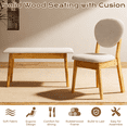 thumbnail image 3 of Ktaxon Solid Wood Dining Table Set for 4, Mid-Century Dining Room Table with 2 Padded Chairs & Bench, 47.3" Dining Room Set for 4 Family Use, Natural, 3 of 6