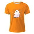 thumbnail image 4 of Mens T Shirts Halloween Funny Cartoon Ghost Graphic Printed Casual Short Sleeve Crew Neck Tops Summer Fall Outdoor Activities Mens Shirts Orange XXL, 4 of 4