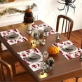 thumbnail image 4 of TIMIFIS Linen Placemat Halloween Graffiti Printing Placemat New Red Letter Linen Table Mat Border Home Table Decoration Insulation Mat Placemats Kitchen Gadgets, 4 of 6