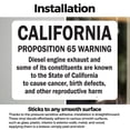 thumbnail image 3 of (2 Pack) California Proposition 65 Warning Decal - Diesel Exhaust OSHA ANSI Sign 5 Inch X 3.5 Inch Vinyl Label Decal Sticker Weather Resistant, UV Protected for Workplace, Business, and, 3 of 7