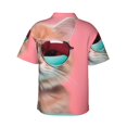 thumbnail image 3 of Daiia Cool Cat Pink Sunglasses Hawaiian Shirt for Men Gentle Cotton Regular Short Sleeve Casual-X-Large, 3 of 9