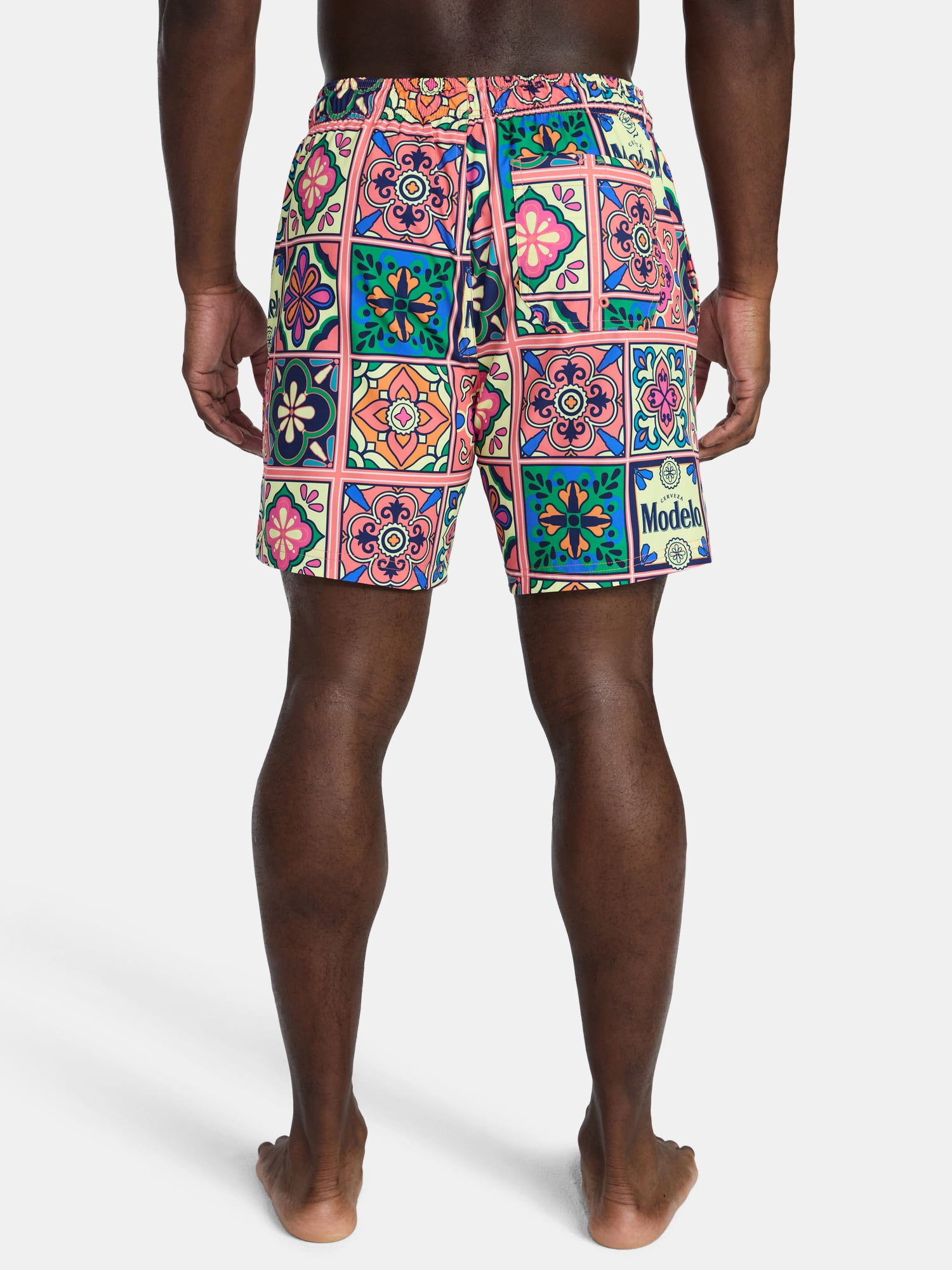 Modelo Men's and Big Men's Print Board Shorts, Sizes S-3XL