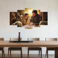 thumbnail image 2 of ZHONGYUTONG 5 Panel Christmas Canvas Wall Art Large Nativity Scene Picture Holy Family Wall Decor Christian Living Room Home Church Decor Framed (8x14inx2pcs 8x18inx2pcs 8x22inx1pcs), 2 of 4