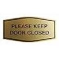 thumbnail image 3 of Signs ByLITA Fancy Please Keep Door Closed Sign - Security and Safety | Durable Material | Easy to Install (Brushed Gold) - Medium 1 Pack, 3 of 4