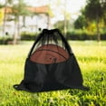 thumbnail image 3 of Half Mesh Drawstring Sports Bag Mesh Bag Portable Basketball Football Storage Bag Multifunctional Waterproof Ball Bag Drawstring Drawstring Pocket black water repellent, 3 of 8