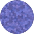 thumbnail image 1 of Ahgly Company Machine Washable Indoor Round Transitional Light Slate Blue Area Rugs, 5' Round, 1 of 7