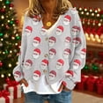 thumbnail image 4 of Dvprdro Christmas Sweaters for Women Plushy Button Front Holiday Sweater Soft Fuzzy Knit Long Sleeve Cable Knit Festive Coat, 4 of 6