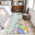 thumbnail image 5 of Easter Eggs Area Rugs Collection 2'x6', Spring Botanical Flowers Eucalyptus Leaf Wood Non Slip Indoor Rectangle Throw Runner Rug Floor Mat Carpet for Living Room Dining Table Bedroom Nursery, 5 of 9