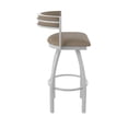 thumbnail image 4 of 861 Artemis 25" Swivel Counter Stool with Anodized Nickel Finish and Canter Earth Seat and Back, 4 of 5