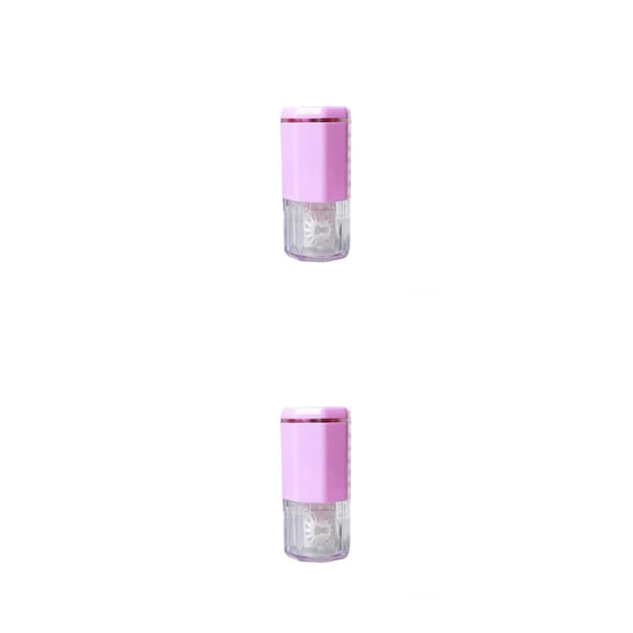 Vogacara Lavadora de lentes, máquina de limpieza, caja de remojo, 5V, automática, inteligente, herramienta de de gafas, carga USB, Rosado 2piezas