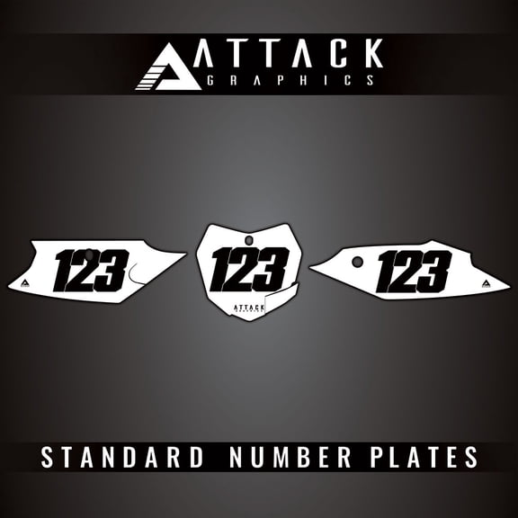 Attack Graphics Number Plate Backgrounds for KTM 250 XC 2016