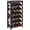 Black, variant on 6 Tier Bamboo Wine Rack Freestanding Floor, 24 Bottles Wine Storage Shelves with Table Top, Stackable Wine Display Rack for Kitchen, Bar, Dining Room, Black