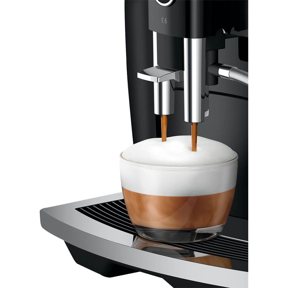 Jura 1562299 E6 Automatic Coffee and Espresso Machine - Piano Black - Factory