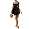 thumbnail image 3 of Michellecmm  Women's Summer Flowy Dress Sleeveless Tie-up Front Short Tank Dress, 3 of 4