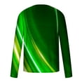 thumbnail image 5 of IROINNID On Sale Mens Pullover Shirts Long Sleeve Round Neck Pullover Line 3D Printed T-Shirt Blouse,Green, 5 of 5