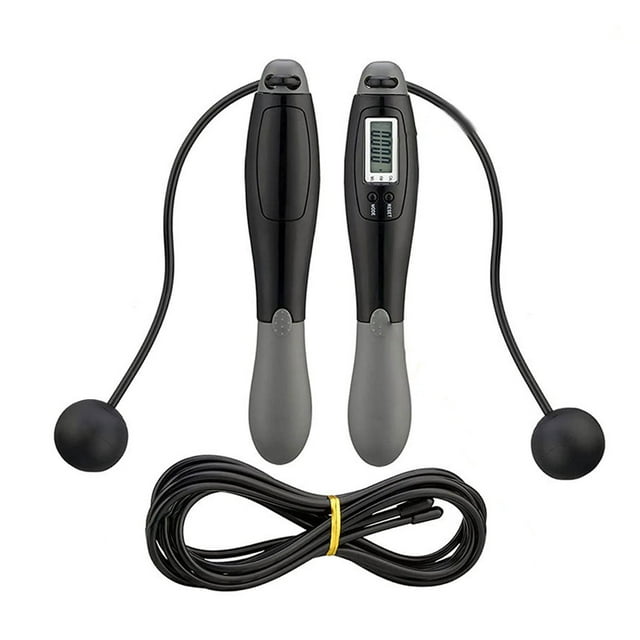 Cuerdas Para Saltar De Fitness, Cuerda Para Saltar De Velocidad De Conteo Digital Profesional De Doble Uso, Portátil, Evita Roturas, Color Negro Con Contador Para Exteriores