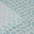 thumbnail image 4 of Semi-Sheer Embroidered Quatrefoil Curtain Panels, Cyan, 4 of 4