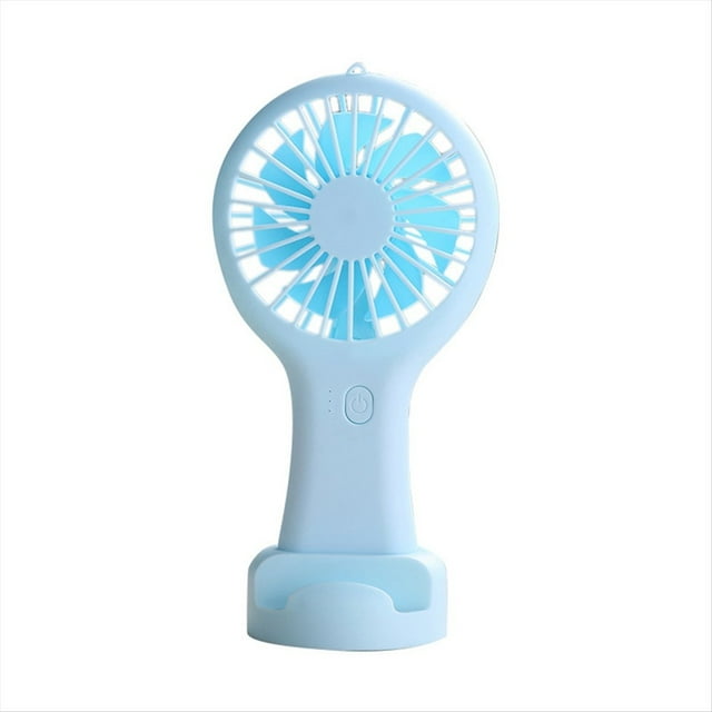 Mini Ventilador Portátil Azul, Ventilador Recargable USB para Oficina, Dormitorio, Regalo para Estudiantes, Larga Resistencia