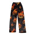 thumbnail image 3 of Halloween Womens Flannel Pajama Pants Women Plush Fuzzy Comfy Pajama Pants Women Warm Cozy Pj Bottoms Lounge Pants Fleece Pajama Pants Women, 3 of 6