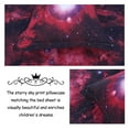 thumbnail image 7 of PiccoCasa Deep Pocket 3 Piece Galaxy Bed Sheets Set, Soft Polyester Twin Sheets, Red, 7 of 7