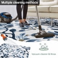 thumbnail image 5 of Navy Blue Botanical Outdoor Rug 3x5 Ft - Reversible Patio Rug Outdoor Camping Rugs, Summer Spring Leaves Washable Indoor Outdoor Area Rugs, Non-Slip Outdoor Carpet Runner for Deck/Porch, 5 of 8
