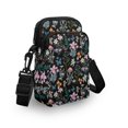 thumbnail image 3 of HELLHERO Mushroom and Floral Pattern Polyester Crossbody Bags Double Deck Travel, Outdoor and Daily Use with Shoulder Strap, 3 of 7