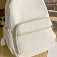 thumbnail image 2 of MesaSe Women Schoolbag Fashion Student Backpack Solid Color College Backpack (Black), 2 of 10